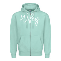 Seafoam wifey sweat(b) Zipper Hoodie - DesignPulse