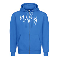 True Royal wifey sweat(b) Zipper Hoodie - DesignPulse