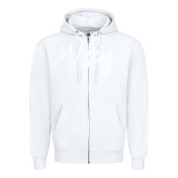 White wifey sweat(b) Zipper Hoodie - DesignPulse