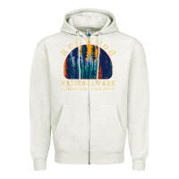 Oatmeal Heather redwood national park california retro vintage cam Zipper Hoodie - DesignPulse