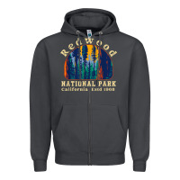 Smoke redwood national park california retro vintage cam Zipper Hoodie - DesignPulse