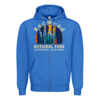 True Royal redwood national park california retro vintage cam Zipper Hoodie - DesignPulse