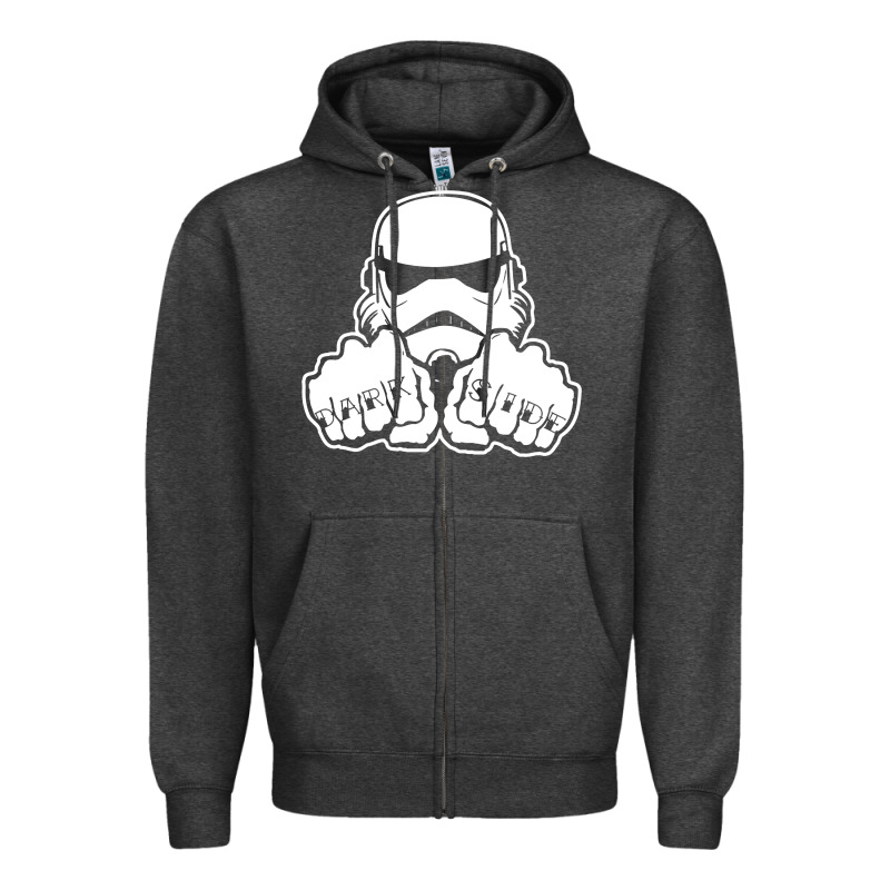 Dark Side Knuckle Starwars Stormtrooper 2 Zipper Hoodie by DesignPulse | Teevron