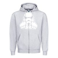 Heather Grey dark side knuckle starwars stormtrooper 2 Zipper Hoodie - DesignPulse