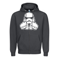 Smoke dark side knuckle starwars stormtrooper 2 Zipper Hoodie - DesignPulse