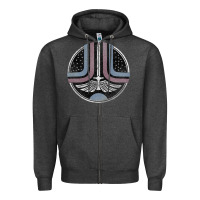 Charcoal Heather Starfighter (The Last Starfighter) Zipper Hoodie - DesignPulse