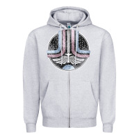 Heather Grey Starfighter (The Last Starfighter) Zipper Hoodie - DesignPulse