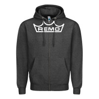 Charcoal Heather remo musical company Zipper Hoodie - DesignPulse