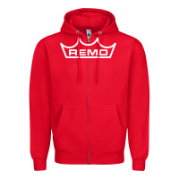 Red remo musical company Zipper Hoodie - DesignPulse
