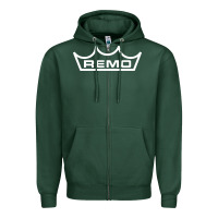 Sports Green remo musical company Zipper Hoodie - DesignPulse