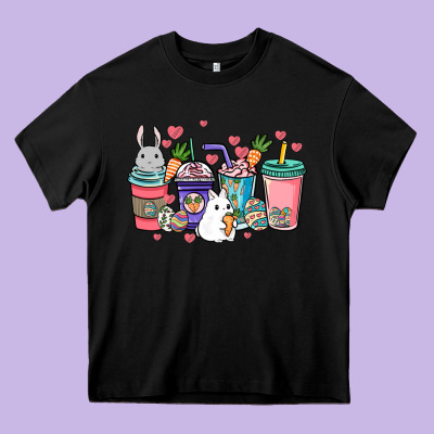 Easter Day Coffee Drink Heavy Core Tee Designed By Howdyjamesfarm