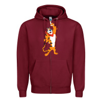 Burgundy Frosted Flakes Tony The Tiger T Shirt Zipper Hoodie - DesignPulse