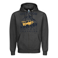Charcoal Heather traveler Zipper Hoodie - DesignPulse