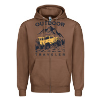 Chestnut traveler Zipper Hoodie - DesignPulse