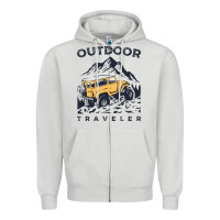 Dove Grey traveler Zipper Hoodie - DesignPulse