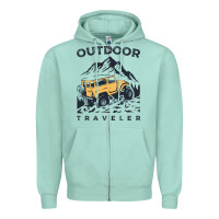 Seafoam traveler Zipper Hoodie - DesignPulse