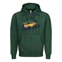 Sports Green traveler Zipper Hoodie - DesignPulse