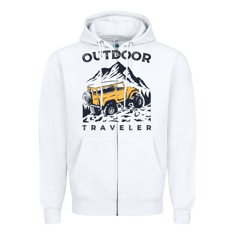 Traveler Zipper Hoodie by DesignPulse | Teevron
