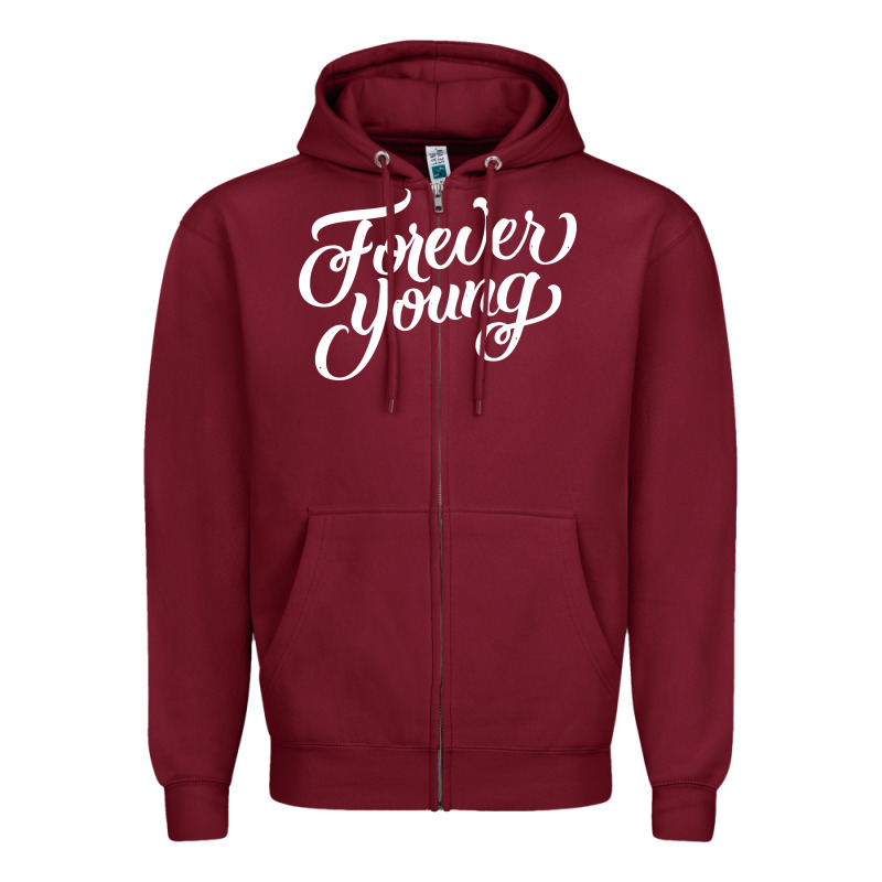 Forever Young Zipper Hoodie by DesignPulse | Teevron