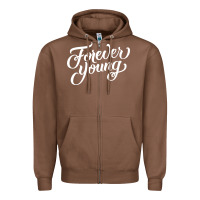 Chestnut forever young Zipper Hoodie - DesignPulse