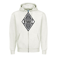 Oatmeal Heather renault old Zipper Hoodie - DesignPulse