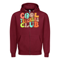 Burgundy cool teachers club funny smile teachers club squad t shirt Zipper Hoodie - DesignPulse