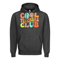 Charcoal Heather cool teachers club funny smile teachers club squad t shirt Zipper Hoodie - DesignPulse