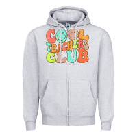 Heather Grey cool teachers club funny smile teachers club squad t shirt Zipper Hoodie - DesignPulse