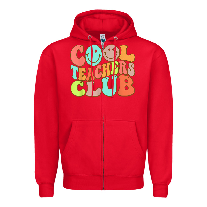 Cool Teachers Club Funny Smile Teachers Club Squad T Shirt Zipper Hoodie by DesignPulse | Teevron