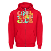 Red cool teachers club funny smile teachers club squad t shirt Zipper Hoodie - DesignPulse