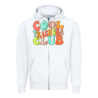 White cool teachers club funny smile teachers club squad t shirt Zipper Hoodie - DesignPulse