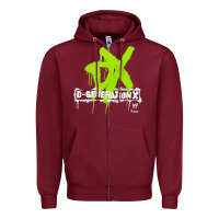 Burgundy D GENERATION X, D GENERATION X vinatge, D GENERATION X art, D GENERATI Zipper Hoodie - DesignPulse
