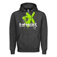 Charcoal Heather D GENERATION X, D GENERATION X vinatge, D GENERATION X art, D GENERATI Zipper Hoodie - DesignPulse