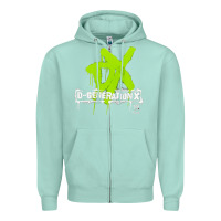Seafoam D GENERATION X, D GENERATION X vinatge, D GENERATION X art, D GENERATI Zipper Hoodie - DesignPulse