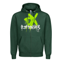 Sports Green D GENERATION X, D GENERATION X vinatge, D GENERATION X art, D GENERATI Zipper Hoodie - DesignPulse