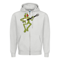 Dove Grey Kermit playing the banjo Classic Zipper Hoodie - DesignPulse