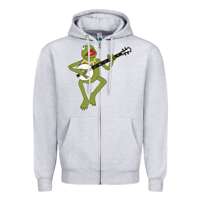 Kermit Playing The Banjo Classic Zipper Hoodie by DesignPulse | Teevron