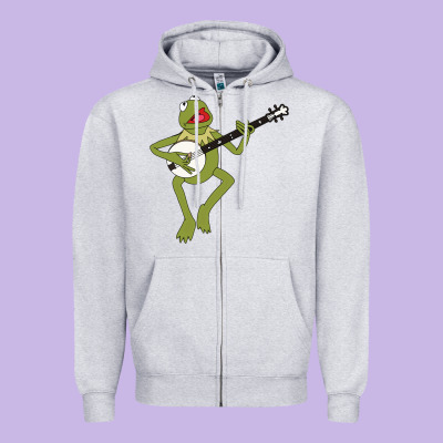 Kermit Playing The Banjo Classic Zipper Hoodie Designed By Designpulse