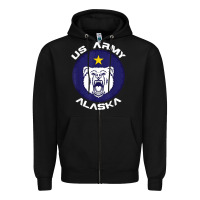 Black us army alaska polar bear patch t shirt Zipper Hoodie - DesignPulse
