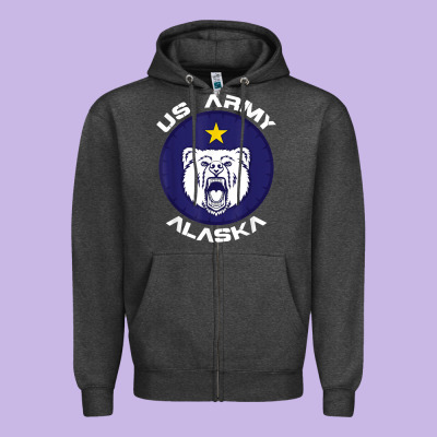 Us Army Alaska Polar Bear Patch T Shirt Zipper Hoodie Designed By Designpulse