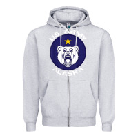 Heather Grey us army alaska polar bear patch t shirt Zipper Hoodie - DesignPulse