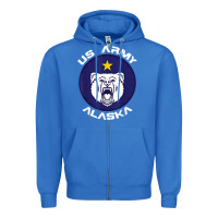 True Royal us army alaska polar bear patch t shirt Zipper Hoodie - DesignPulse