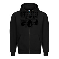 Black off roader bronco Zipper Hoodie - DesignPulse