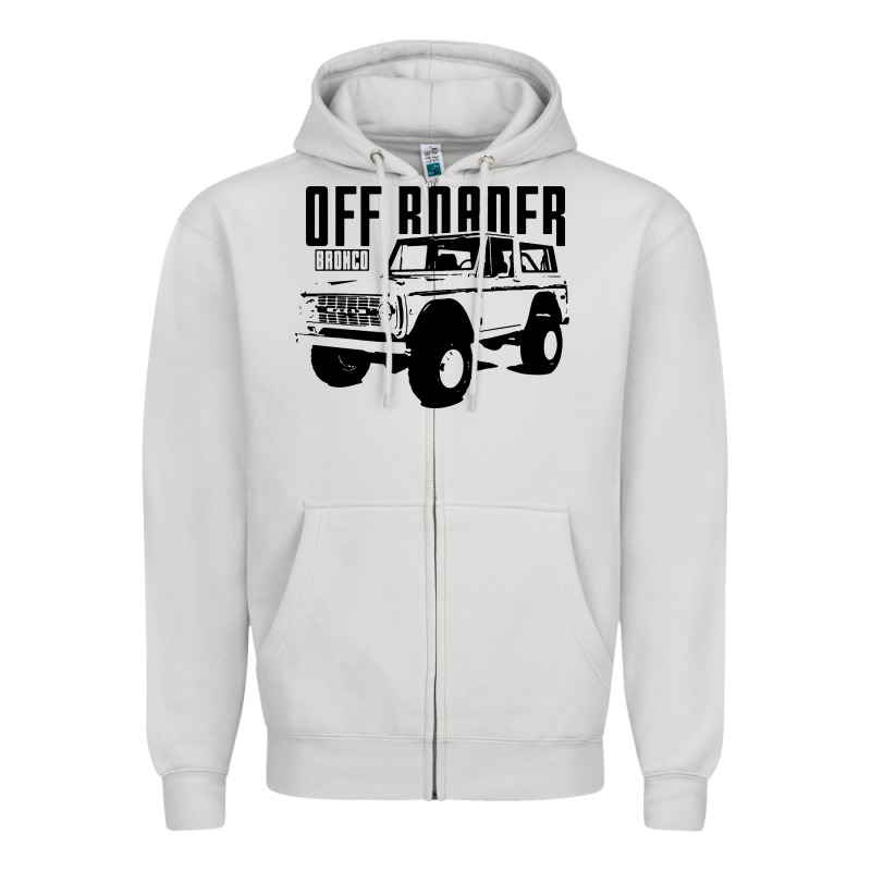 Off Roader Bronco Zipper Hoodie by DesignPulse | Teevron