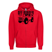 Red off roader bronco Zipper Hoodie - DesignPulse