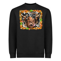 Black highland cow Heavyweight Sweatshirt - JahusDesignShop