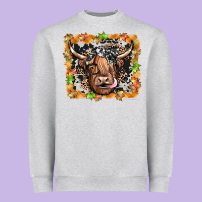 Highland Cow Heavyweight Sweatshirt Designed By Jahusdesignshop