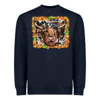 Navy highland cow Heavyweight Sweatshirt - JahusDesignShop