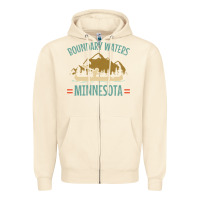 Sandshell retro boundary waters canoe minnesota Zipper Hoodie - DesignPulse