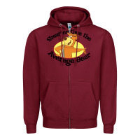 Burgundy yogi bear average bear Zipper Hoodie - DesignPulse